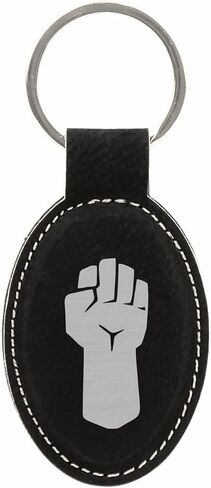 DND Gifts Fighter Class Symbol Engraved Leatherette Keychain in Saudi Arabia