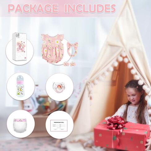 WOOROY Realistic Reborn Baby Dolls, 18 Inch Lifelike Newborn Baby Girl Doll in Kuwait