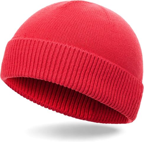 vidsel 50% Wool Short Fisherman Beanie for Men Women, Cuffed Knit Skull Cap in Saudi Arabia