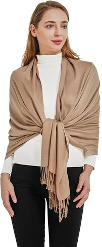Soft Silky Pashmina Shawl Wraps Solid Colors Scarf for Wedding Evening Dresses in Saudi Arabia