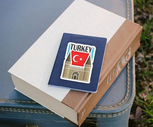 Turkey Souvenir Stickers 3-Pack - Handmade Travel Collectible Decals - Flag & Landmark Design (3" Wide (Medium)) in Saudi Arabia
