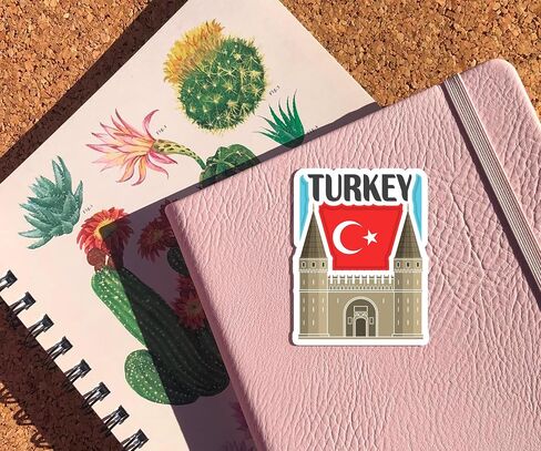 Turkey Souvenir Stickers 3-Pack - Handmade Travel Collectible Decals - Flag & Landmark Design (3" Wide (Medium)) in Saudi Arabia