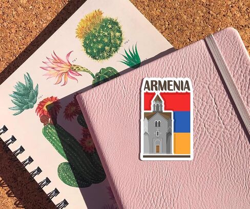 Armenia Souvenir Stickers 3-Pack - Handmade Travel Collectible Decals - Flag & Landmark Design (2" Wide (Small)) in Saudi Arabia