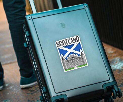 Scotland Souvenir Stickers 3-Pack - Handmade Travel Collectible Decals - Flag & Landmark Design (3" Wide (Medium)) in Saudi Arabia