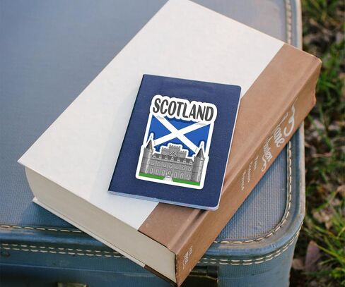 Scotland Souvenir Stickers 3-Pack - Handmade Travel Collectible Decals - Flag & Landmark Design (3" Wide (Medium)) in Saudi Arabia