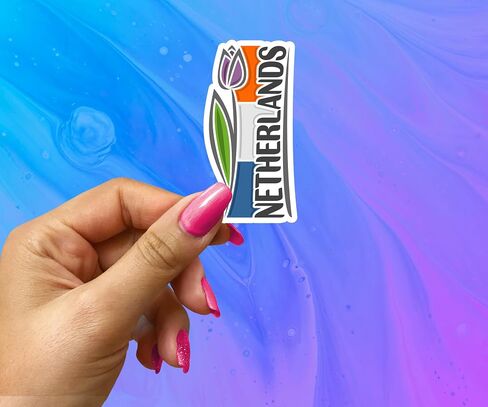 Netherlands Souvenir Stickers 3-Pack - Handmade Travel Collectible Decals - Flag & Landmark Design (2" Wide (Small)) in Saudi Arabia