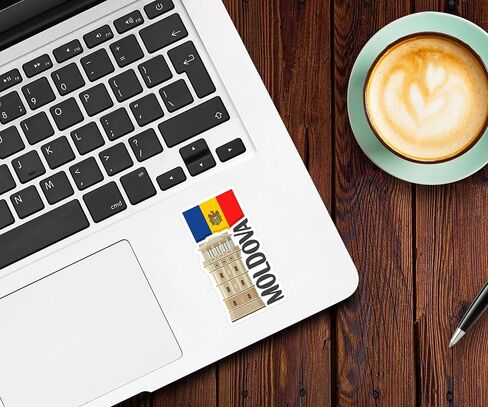 Moldova Souvenir Stickers 3-Pack - Handmade Travel Collectible Decals - Flag & Landmark Design (3" Wide (Medium)) in Saudi Arabia