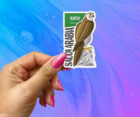 Saudi Arabia Souvenir Stickers 3-Pack - Handmade Travel Collectible Decals - Flag & Landmark Design (2" Wide (Small)) in Saudi Arabia
