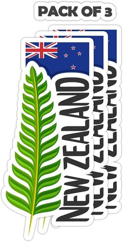 New Zealand Souvenir Stickers 3-Pack - Handmade Travel Collectible Decals - Flag & Landmark Design (3" Wide (Medium)) in Saudi Arabia