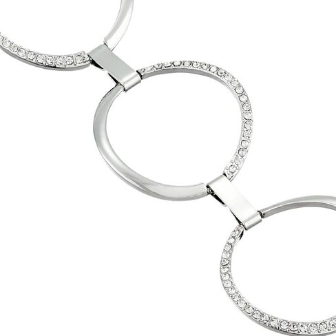 GUESS Basic Crystal Circle Link Bracelet, 7.5" in Kuwait