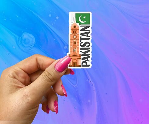 Pakistan Souvenir Stickers 3-Pack - Handmade Travel Collectible Decals - Flag & Landmark Design (2" Wide (Small)) in Saudi Arabia