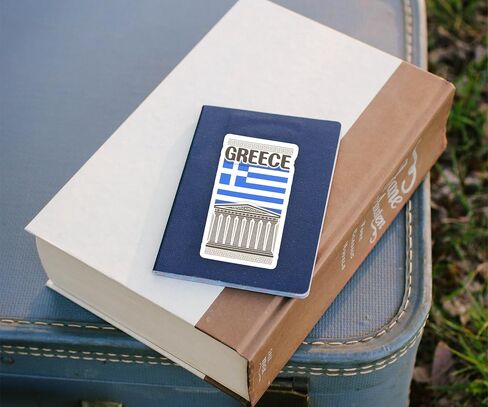 Greece Souvenir Stickers 3-Pack - Handmade Travel Collectible Decals - Flag & Landmark Design (2" Wide (Small)) in Saudi Arabia