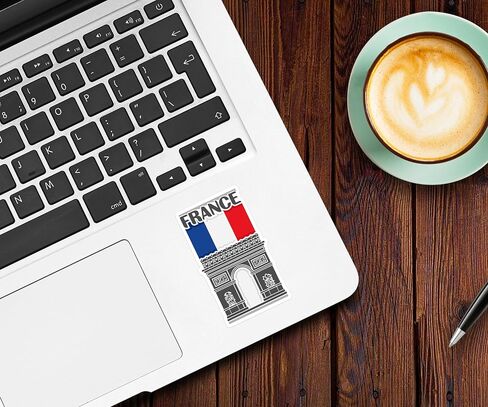 France Souvenir Stickers 3-Pack - Handmade Travel Collectible Decals - Flag & Landmark Design (3" Wide (Medium)) in Saudi Arabia