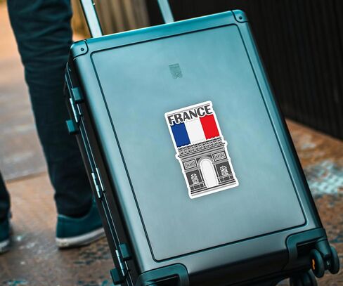 France Souvenir Stickers 3-Pack - Handmade Travel Collectible Decals - Flag & Landmark Design (3" Wide (Medium)) in Saudi Arabia