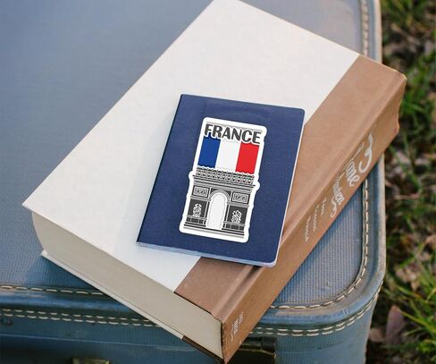 France Souvenir Stickers 3-Pack - Handmade Travel Collectible Decals - Flag & Landmark Design (3" Wide (Medium)) in Saudi Arabia