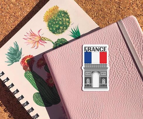 France Souvenir Stickers 3-Pack - Handmade Travel Collectible Decals - Flag & Landmark Design (3" Wide (Medium)) in Saudi Arabia