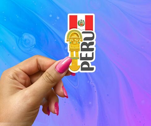 Peru Souvenir Stickers 3-Pack - Handmade Travel Collectible Decals - Flag & Landmark Design (2" Wide (Small)) in Saudi Arabia