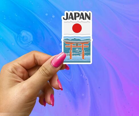 Japan Souvenir Stickers 3-Pack - Handmade Travel Collectible Decals - Flag & Landmark Design (2" Wide (Small)) in Saudi Arabia