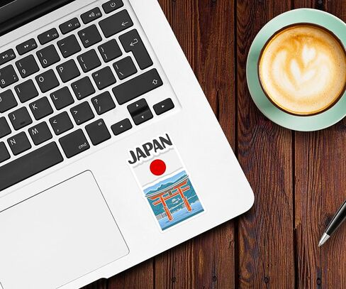 Japan Souvenir Stickers 3-Pack - Handmade Travel Collectible Decals - Flag & Landmark Design (2" Wide (Small)) in Saudi Arabia