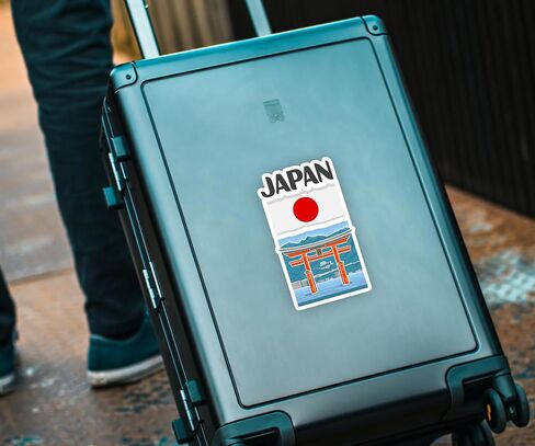 Japan Souvenir Stickers 3-Pack - Handmade Travel Collectible Decals - Flag & Landmark Design (2" Wide (Small)) in Saudi Arabia