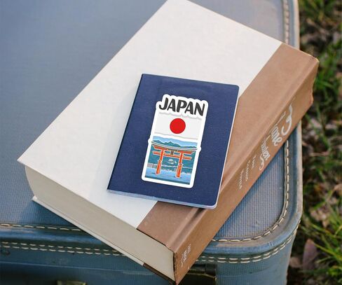 Japan Souvenir Stickers 3-Pack - Handmade Travel Collectible Decals - Flag & Landmark Design (2" Wide (Small)) in Saudi Arabia
