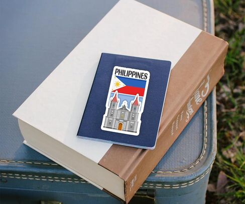 Philippines Souvenir Stickers 3-Pack - Handmade Travel Collectible Decals - Flag & Landmark Design (2" Wide (Small)) in Saudi Arabia