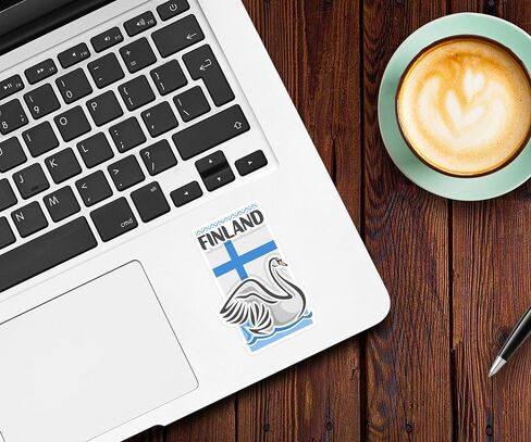 Finland Souvenir Stickers 3-Pack - Handmade Travel Collectible Decals - Flag & Landmark Design (3" Wide (Medium)) in Saudi Arabia
