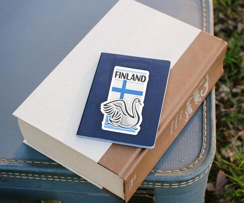 Finland Souvenir Stickers 3-Pack - Handmade Travel Collectible Decals - Flag & Landmark Design (3" Wide (Medium)) in Saudi Arabia