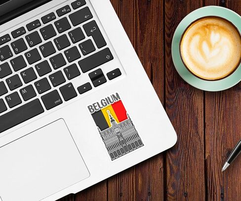 Belgium Souvenir Stickers 3-Pack - Handmade Travel Collectible Decals - Flag & Landmark Design (2" Wide (Small)) in Saudi Arabia