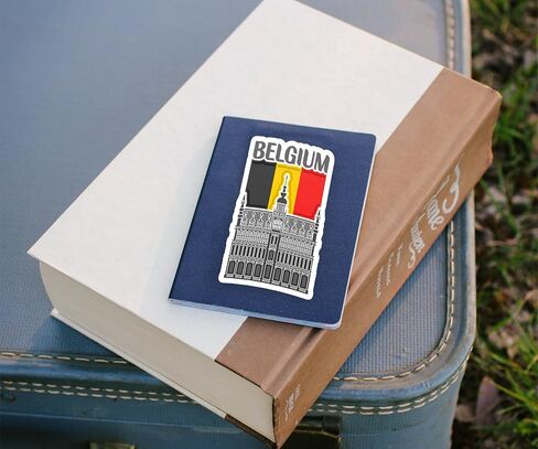 Belgium Souvenir Stickers 3-Pack - Handmade Travel Collectible Decals - Flag & Landmark Design (2" Wide (Small)) in Saudi Arabia