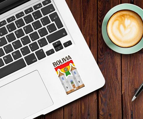 Bolivia Souvenir Stickers 3-Pack - Handmade Travel Collectible Decals - Flag & Landmark Design (3" Wide (Medium)) in Saudi Arabia