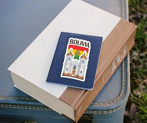 Bolivia Souvenir Stickers 3-Pack - Handmade Travel Collectible Decals - Flag & Landmark Design (3" Wide (Medium)) in Saudi Arabia