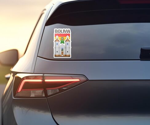 Bolivia Souvenir Stickers 3-Pack - Handmade Travel Collectible Decals - Flag & Landmark Design (3" Wide (Medium)) in Saudi Arabia