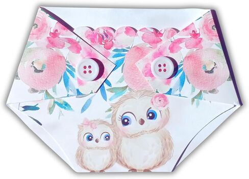 Kards by Kaylee Blue Owl Theme Diaper Shaped Gift Card Holders (Blue, One) in Saudi Arabia