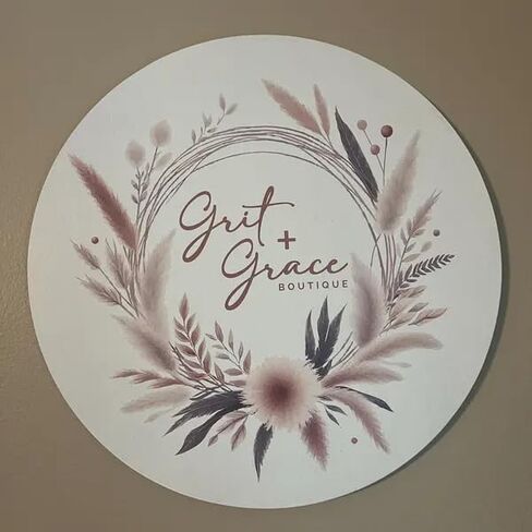 Custom Small Business Sign Logo, Your Actual Logo Round Hanging Sign Minimalist Design Booth Custom Circle Personalized Wall Art Color Acrylic Print in Kuwait