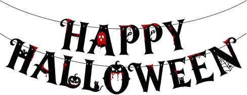 Halloween Banner Paper Garland Black Geometric Party Banner in Kuwait
