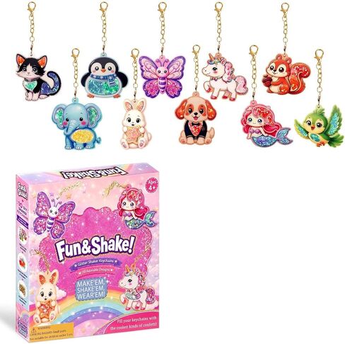 Heyecola DIY Glitter Shaker Keychain Craft Kit for Kids Ages 4+ in Kuwait