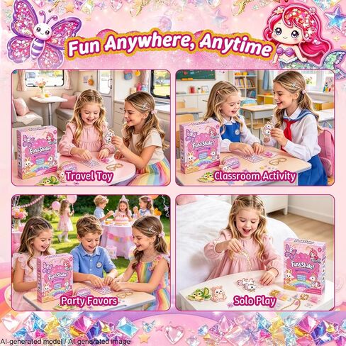 Heyecola DIY Glitter Shaker Keychain Craft Kit for Kids Ages 4+ in Kuwait