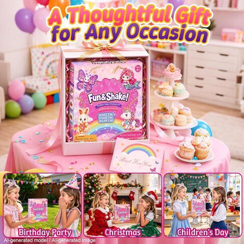 Heyecola DIY Glitter Shaker Keychain Craft Kit for Kids Ages 4+ in Kuwait