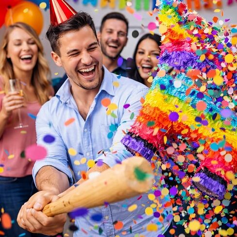 Mood Lab 1 Inch Multicolor Confetti - Colorful Party Confetti - 5.3 oz / 150g Round Tissue Confetti in Kuwait