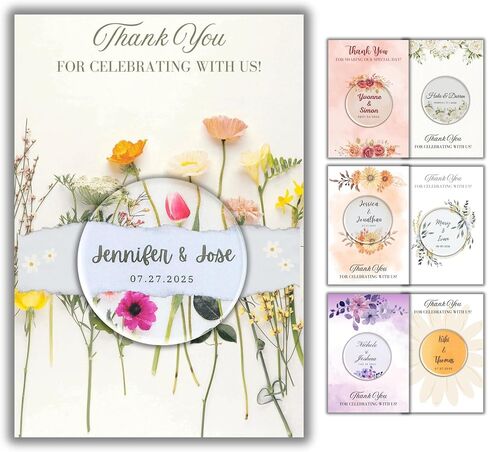 Custom Wedding Favors for Guests, Personalized Circle Shaped Bottle Opener Magnet with Thank You Gift for Wedding, Bridal Shower, Baptism, Birthday Favor ( Pack of 20 ) in Kuwait