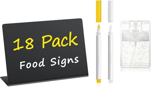 12 Pcs Food Labels for Party Buffet 4"x3" Mini Chalkboard Signs for Food in Saudi Arabia