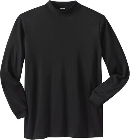 KingSize Men's Big & Tall Mock Turtleneck Long-Sleeve Cotton Tee in Kuwait