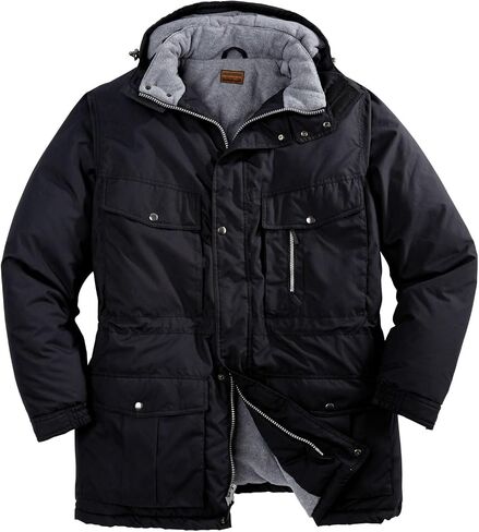 Boulder Creek by KingSize Men's Big & Tall Fleece-Lined Parka with Detachable Hood and 6 Pockets Coat in Kuwait