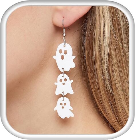 Halloween Earrings for Women Girls, Boo Skeleton Earrings Light up Earring in Kuwait
