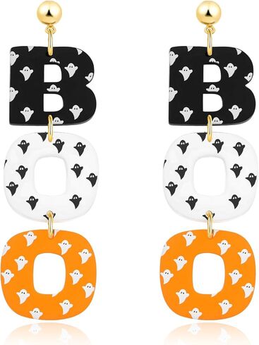 Halloween Earrings for Women Girls, Boo Skeleton Earrings Light up Earring in Saudi Arabia