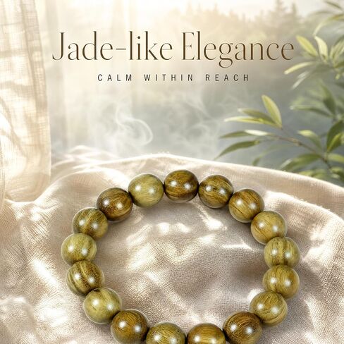 Green Sandalwood Beads Bracelets,Mala Buddhist Prayer Yoga Meditation Beads in Kuwait