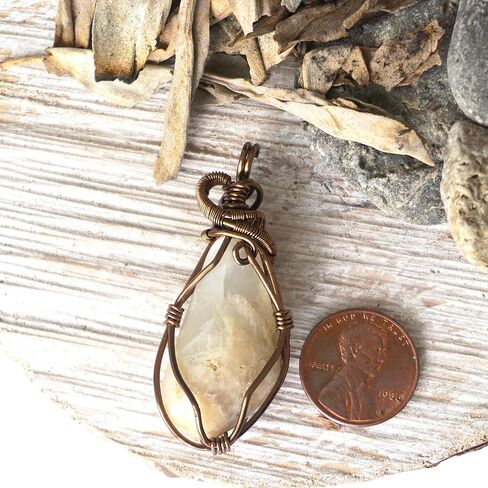 Raw Rustic Genuine Moonstone Necklace - Crystal Stone Pendant - June Birthstone - 24 Inch Antique Bronze Chain - Gift for Women - Gift for Men - Unisex Pendant - Gift Box in Saudi Arabia