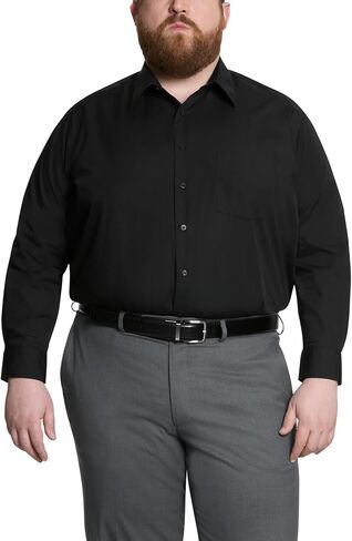 Van Heusen Men's BIG FIT Dress Shirts Poplin (Big and Tall) in Kuwait