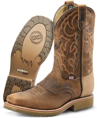 Double H Men's Distressed Folklore Steel Toe Roper Work Boot in Kuwait